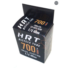 Камера велосипедная H.R.T. 28 700х18-23С, спорт. ниппель 48мм Камера велосипедная H.R.T. 28 700х18-23С, спорт. ниппель 48мм
