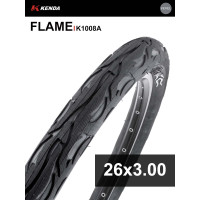 Покрышка велосипедная KENDA FLAME K1008A 26x3,00 (68-559), слик протектор