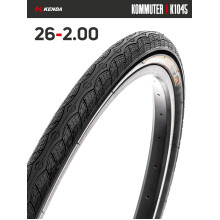 Покрышка велосипедная KENDA KOMMUTER K1045 26x2,00 (50-559) Покрышка велосипедная KENDA KOMMUTER K1045 26x2,00 (50-559)