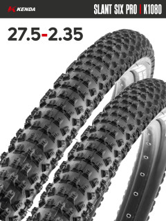 Комплект 2 шт. - Покрышка велосипедная KENDA SLANT SIX PRO K1080 27,5x2,35 (58-584)