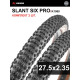 Комплект 2 шт. - Покрышка велосипедная KENDA SLANT SIX PRO K1080 27,5x2,35 (60-584), грязевой протектор, коричн. боковина