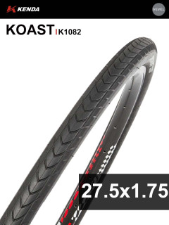 Покрышка велосипедная KENDA KOAST K1082 27,5x1,75 (45-584), слик протектор