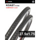 Комплект 2 шт. - Покрышка велосипедная KENDA KOAST K1082 27,5x1,75 (45-584), слик протектор