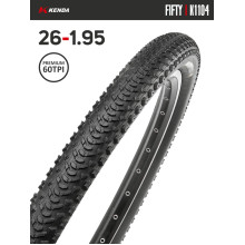 Покрышка велосипедная KENDA FIFTY K1104A 26x1,95 (50-559), 60TPI