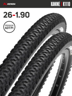 Комплект 2 шт. - Покрышка велосипедная KENDA KANINE K1110 26x1,90 (50-559), 60TPI, DTC (E+L3RPRO)