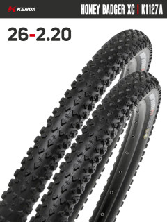 Комплект 2 шт. - Покрышка велосипедная KENDA HONEY BADGER XC K1127A 26x2,20 (56-559)