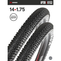 Комплект 2 шт. - Покрышка велосипедная KENDA APTOR K1153 14x1,75 (44-254), 60TPI Комплект 2 шт. - Покрышка велосипедная KENDA APTOR K1153 14x1,75 (44-254), 60TPI