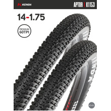 Комплект 2 шт. - Покрышка велосипедная KENDA APTOR K1153 14x1,75 (44-254), 60TPI Комплект 2 шт. - Покрышка велосипедная KENDA APTOR K1153 14x1,75 (44-254), 60TPI