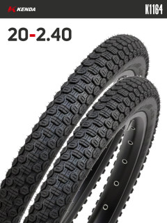 Комплект 2 шт. - Покрышка велосипедная KENDA K1164 20x2,40 (60-406)