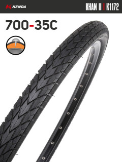 Покрышка велосипедная KENDA KHAN II K1172 700x35С (47-622), антипрокольная