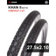 Комплект 2 шт. - Покрышка велосипедная KENDA KHAN II K1172 27,5x2,10 (53-584), полуслик протектор
