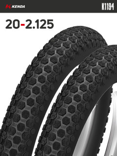Комплект 2 шт. - Покрышка велосипедная KENDA K1194 20x2,125 (54-406)