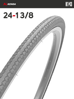 Покрышка велосипедная KENDA K143 24x1 3/8 (37-540), серая