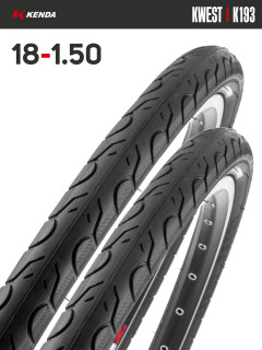 Комплект 2 шт. - Покрышка велосипедная KENDA KWEST K193 18x1,50 (40-355)