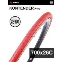 Покрышка велосипедная KENDA KONTENDER K196 700x26С (26-622), 60TPI, слик протектор, оранж. Покрышка велосипедная KENDA KONTENDER K196 700x26С (26-622), 60TPI, слик протектор, оранж.