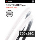 Комплект 2 шт. - Покрышка велосипедная KENDA KONTENDER K196 700x26С (26-622), 60TPI, слик протектор, белая
