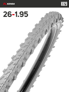 Покрышка велосипедная KENDA K829 26x1,95 (50-559), серая