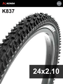 Покрышка велосипедная KENDA K837 24x2,10 (54-507), грязевой протектор, черно-бел.