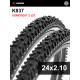 Комплект 2 шт. - Покрышка велосипедная KENDA K837 24x2,10 (54-507), грязевой протектор, черно-бел.