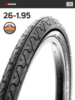 Покрышка велосипедная KENDA K838 26x1,95 (50-559), антипрокольная