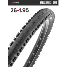 Покрышка велосипедная KENDA KROSS PLUS K847 26x1,95 (50-559) Покрышка велосипедная KENDA KROSS PLUS K847 26x1,95 (50-559)
