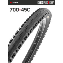 Покрышка велосипедная KENDA KROSS PLUS K847 700x45С (47-622) Покрышка велосипедная KENDA KROSS PLUS K847 700x45С (47-622)