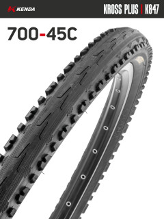 Покрышка велосипедная KENDA KROSS PLUS K847 700x45С (47-622)