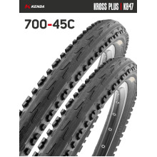 Комплект 2 шт. - Покрышка велосипедная KENDA KROSS PLUS K847 700x45С (47-622) Комплект 2 шт. - Покрышка велосипедная KENDA KROSS PLUS K847 700x45С (47-622)