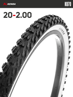 Покрышка велосипедная KENDA K870 20x2,00 (54-406), черно-белая