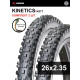 Комплект 2 шт. - Покрышка велосипедная KENDA KINETICS K877 26x2,35 (58-559), облегченная