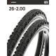 Комплект 2 шт. - Покрышка велосипедная KENDA KRISP K878 26x2,00 (50-559)