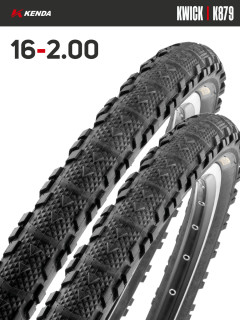 Комплект 2 шт. - Покрышка велосипедная KENDA KWICK K879 16x2,00 (50-305)