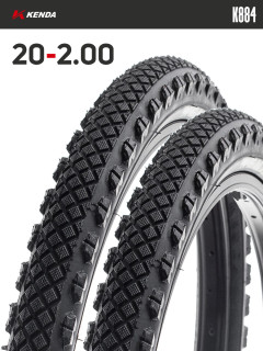 Комплект 2 шт. - Покрышка велосипедная KENDA K884 20x2,00 (54-406)