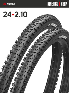 Комплект 2 шт. - Покрышка велосипедная KENDA KINETICS K887 24x2,10 (54-507), грязевой протектор