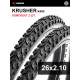 Комплект 2 шт. - Покрышка велосипедная KENDA KRUSHER K890 26x2,10 (54-559), грязевой протектор