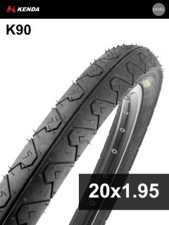 Покрышка велосипедная KENDA K90 20x1,95 (50-406), слик протектор