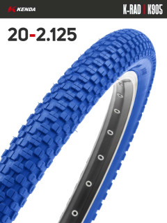 Покрышка велосипедная KENDA K-RAD K905 20x2,125 (54-406), синяя