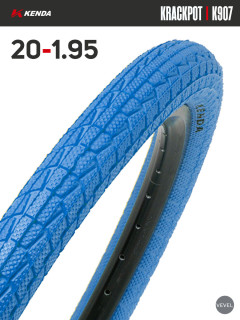 Покрышка велосипедная KENDA KRACKPOT K907 20x1,95 (50-406), синяя