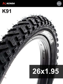 Покрышка велосипедная KENDA K91 26x1,95 (50-559), грязевой протектор