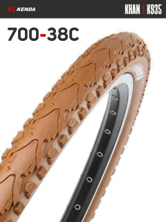 Покрышка велосипедная KENDA KHAN K935 700x38С (40-622), коричневая