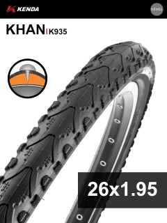 Покрышка велосипедная KENDA KHAN K935 26x1,95 (50-559), антипрокольная