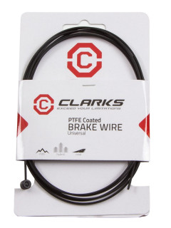 Тросик тормозной CLARKS BW6026 МТВ/Hybrid PRE-LUBE, с тефлоном, с черным покрытием PTFE, 1,5х2000мм.