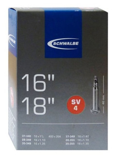 Камера велосипедная SCHWALBE SV4 16-18", спорт. ниппель 40мм
