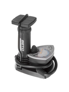 Насос велосипедный BETO FOOT ножной, пластик, универс. головка, до 100PSI, с манометром