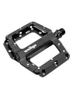 Педали велосипедные WELLGO B-321DU широкие, платформ., алюмин., для BMX/Downhill, ось Cr-Mo, смен.шипы