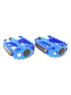 Педали велосипедные USPORTS, платформ., алюм., 9/16", синие