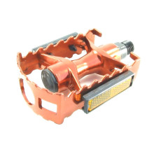 Педали велосипедные, платформ., алюм., 9/16", красные