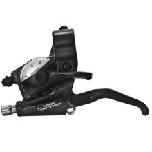 Переключатель SHIMANO TOURNEY левый, 3 скорости, шифтер+торм. ручка, ASTEF402LSBLN