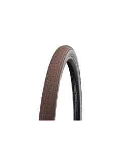 Покрышка велосипедная SCHWALBE FAT FRANK 26x2,35 (60-559), 50EPI, городской протектор, антипрокол., светоотр., коричнево-бел.