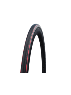Покрышка велосипедная SCHWALBE LUGANO II 700x25C (25-622), 50EPI, слик протектор, антипрокол., черно-красная